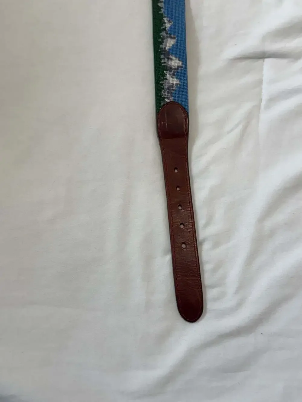 Smathers & Branson Tetons Needlepoint Belt Size 32